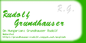 rudolf grundhauser business card